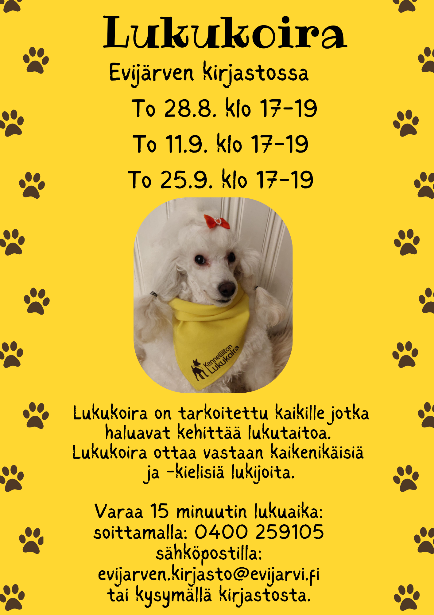 Lukukoira syyskuu