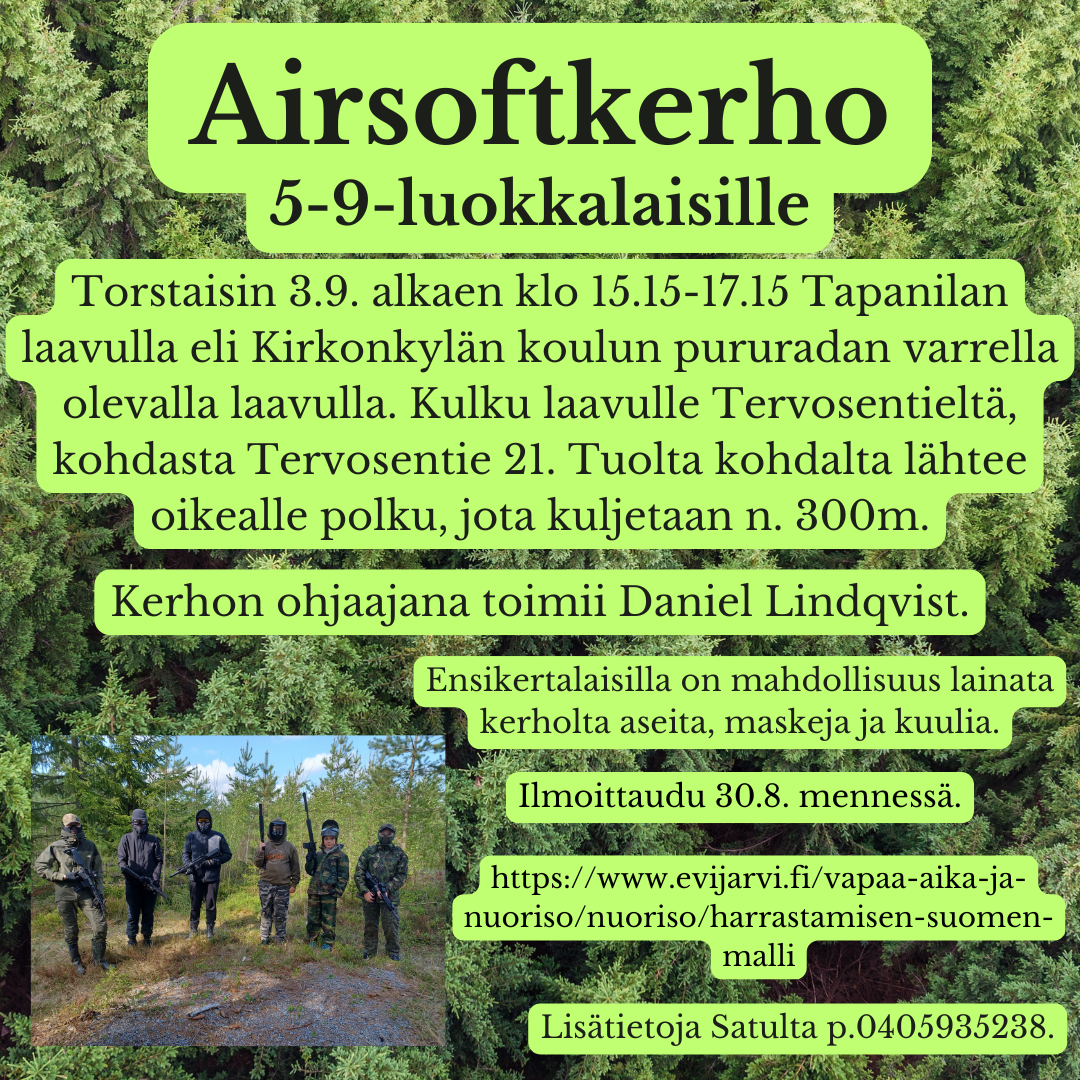 Airsoftkerho syksy 2026