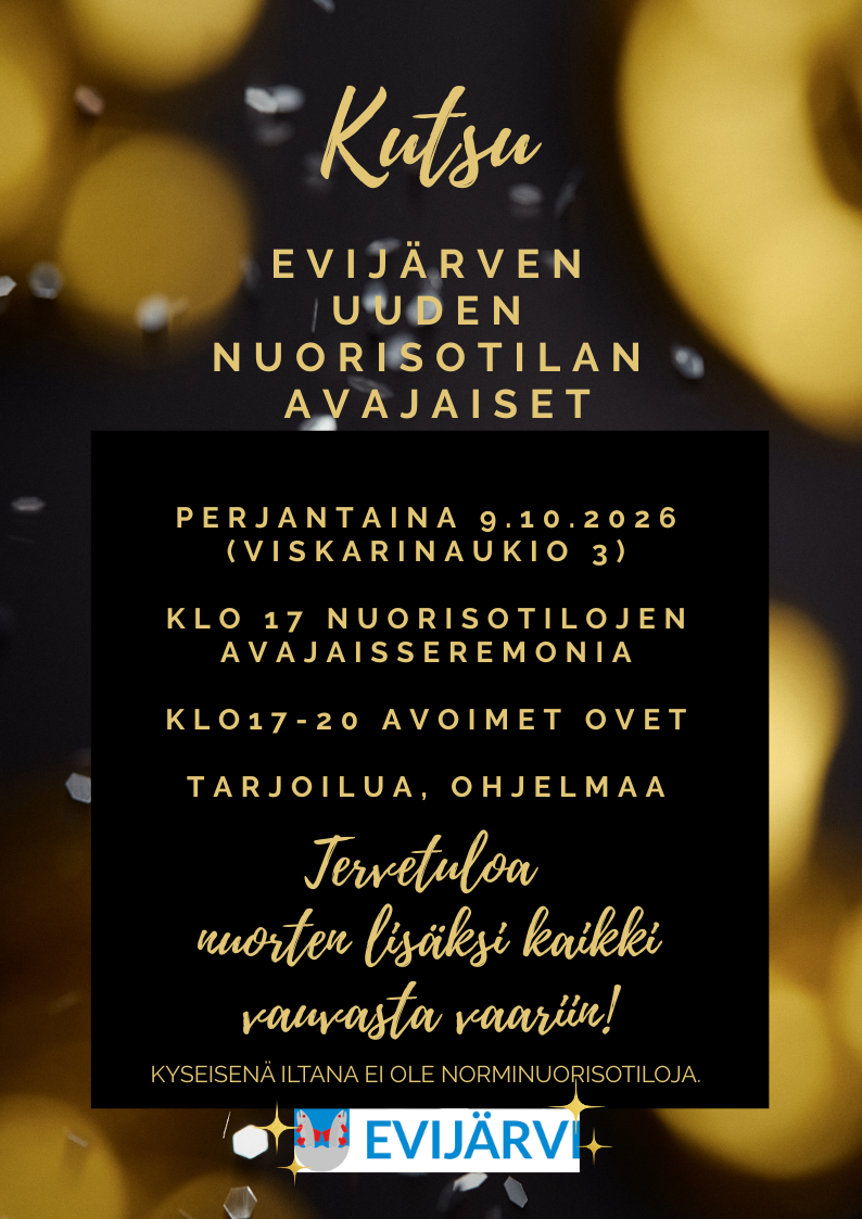 Kutsu nuorisotilojen avajaisiin